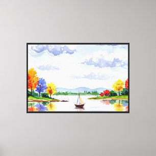 Toile Paysage lacustre