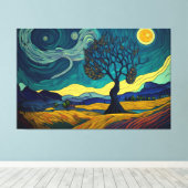 Toile Paysage lunaire (Insitu (Plancher de Bois))