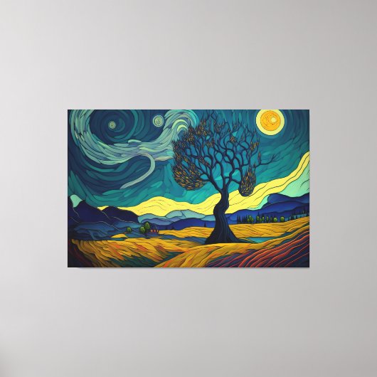 Toile Paysage lunaire (Recto)
