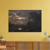 Toile Paysage Lune avec Pont (Insitu(Salon))