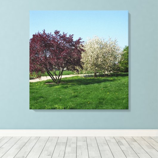 Toile Paysage magnifique et arbres (Insitu (Plancher de Bois))