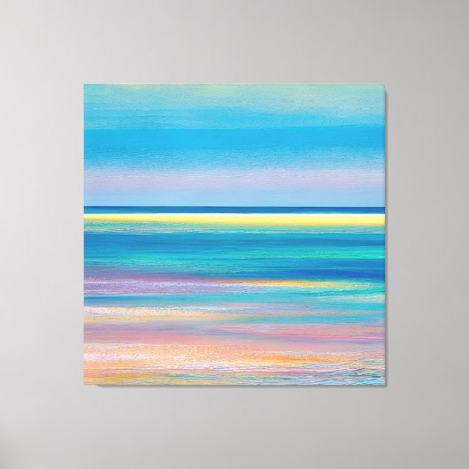 Toile Paysage marin Abstrait "Fuchsia Fusion" (Recto)