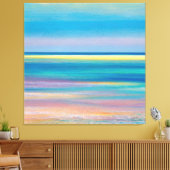 Toile Paysage marin Abstrait "Fuchsia Fusion" (Insitu(Salon))