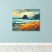 Toile Paysage marin de l'Oregon Rêve de côte Abstrait (Insitu (Plancher de Bois))