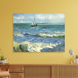 Toile Paysage marin de Van Gogh à Saintes Maries de la M