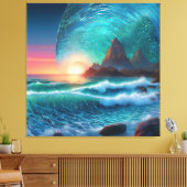 Toile Paysage marin des houles cosmiques (Insitu(Salon))