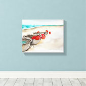 Toile Paysage marin. Vietnam. Côte à Hoi An (Insitu (Plancher de Bois))