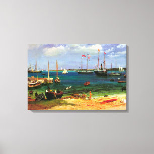 Toile Paysage marin vintage, port de Nassau par Bierstad