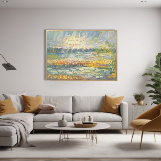 Toile Paysage maritime Abstrait et dynamique Impressionn