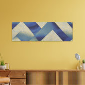 Toile Paysage maritime Abstrait fracturé Zig Zag Waves 0 (Insitu(Salon))