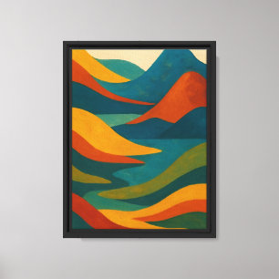 Toile Paysage montagnard Abstrait