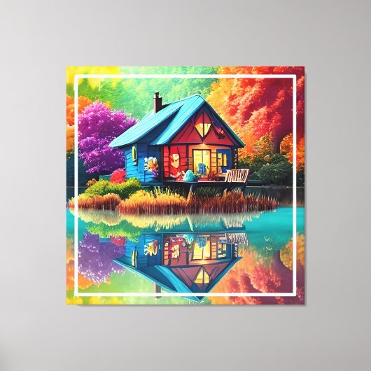 Toile Paysage naturel avec automne-38566 (Recto)