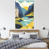 Toile Paysage naturel de la cascade (Insitu(Chambre))