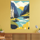 Toile Paysage naturel de la cascade (Insitu(Salon))