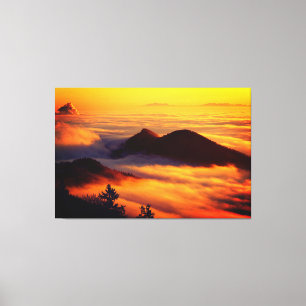 Toile Paysage naturel pittoresque Coucher de soleil de m