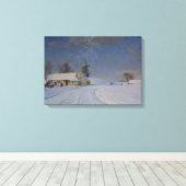 Toile Paysage neigeux en hiver (par H.A. Brendekilde) (Insitu (Plancher de Bois))