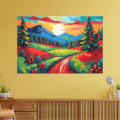 Toile Paysage paysager coloré (Insitu(Salon))