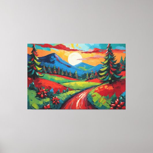 Toile Paysage paysager coloré (Recto)