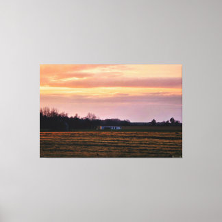 Toile Paysage rural au crépuscule