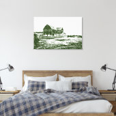 Toile Paysage rural maison de ferme de style coupe (Insitu(Chambre))