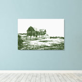 Toile Paysage rural maison de ferme de style coupe (Insitu (Plancher de Bois))