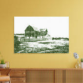 Toile Paysage rural maison de ferme de style coupe (Insitu(Salon))