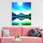 Toile Paysage sous la lumière de la Lune (Insitu(Salon))