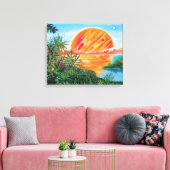 Toile Paysage sur Europa - Sci Fi Jupiter Moon Peinture (Insitu(Salon))