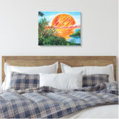 Toile Paysage sur Europa - Sci Fi Jupiter Moon Peinture (Insitu(Chambre))