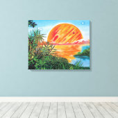 Toile Paysage sur Europa - Sci Fi Jupiter Moon Peinture (Insitu (Plancher de Bois))