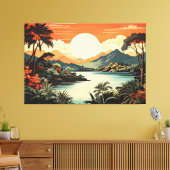 Toile paysage tropical 001 (Insitu(Salon))