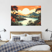 Toile paysage tropical 001 (Insitu(Chambre))
