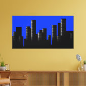 Toile paysage urbain bleu (Insitu(Salon))