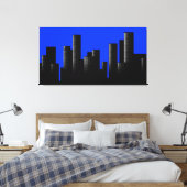 Toile paysage urbain bleu (Insitu(Chambre))