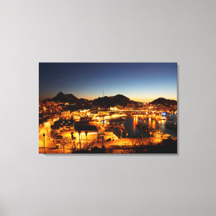Toile Paysage urbain de Cabo San Lucas au coucher du
