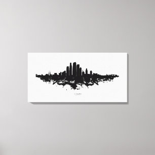 Toile Paysage urbain de Los Angeles à l'aquarelle