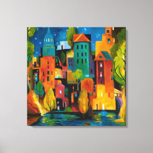 Toile Paysage urbain de Watertown par Karen Gillis