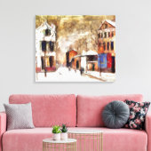 Toile Paysage urbain enneigé (Insitu(Salon))