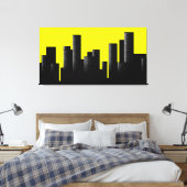 Toile paysage urbain jaune (Insitu(Chambre))
