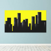 Toile paysage urbain jaune (Insitu (Plancher de Bois))