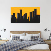 Toile paysage urbain orange (Insitu(Chambre))