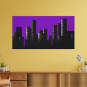 Toile paysage urbain pourpre (Insitu(Salon))