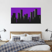 Toile paysage urbain pourpre (Insitu(Chambre))