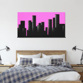 Toile paysage urbain rose (Insitu(Chambre))