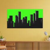 Toile paysage urbain vert (Insitu(Salon))