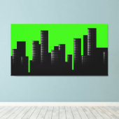 Toile paysage urbain vert (Insitu (Plancher de Bois))