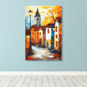 Toile Paysage urbain vibrant (Insitu (Plancher de Bois))