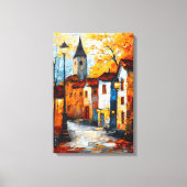 Toile Paysage urbain vibrant (Recto)
