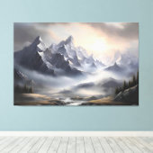 Toile Paysage Whimsical Misty Mountain (Insitu (Plancher de Bois))