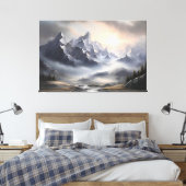 Toile Paysage Whimsical Misty Mountain (Insitu(Chambre))